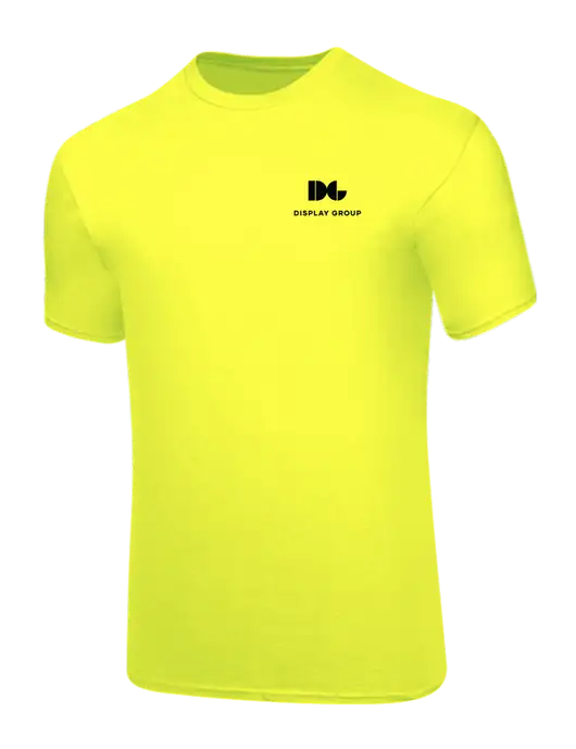 Core Blend Safety Yellow T-Shirt w/Display Group Logo