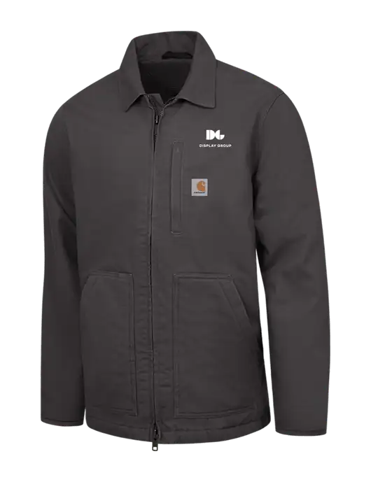 Carhartt Dark Grey Sherpa-Lined Coat w/Display Group Logo
