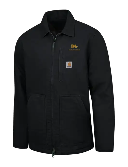 Carhartt Black Sherpa-Lined Coat w/Display Group Logo
