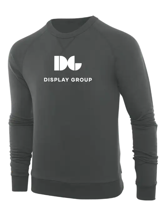 Allmade Charcoal Grey Organic French Terry Crewneck Sweatshirt w/Display Group Logo