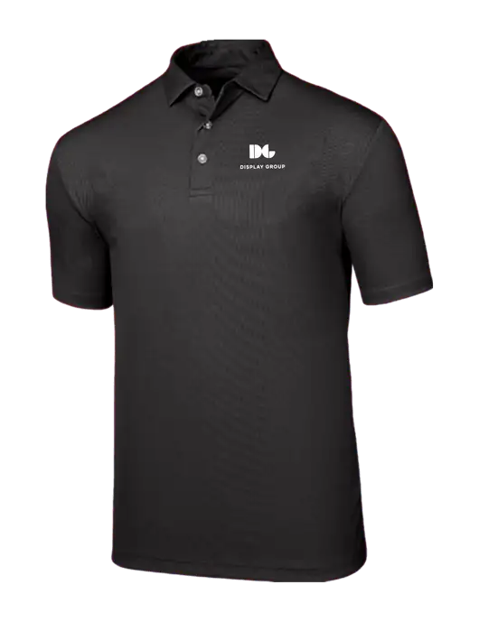 Callaway Birdseye Black Polo w/Display Group Logo
