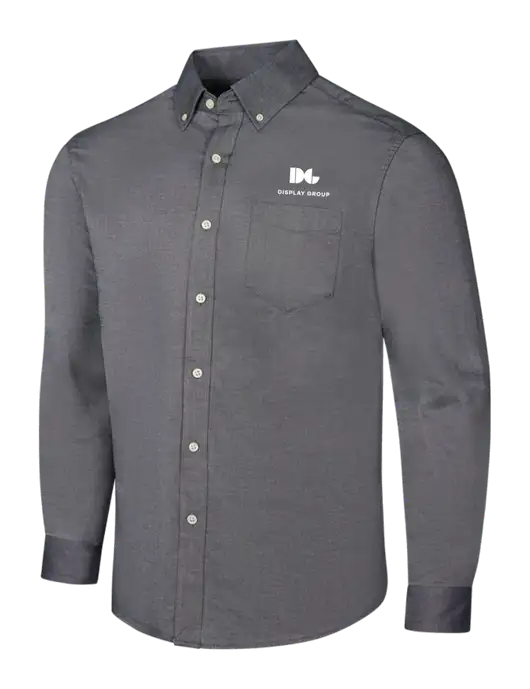 Dark Grey SuperPro Oxford Shirt w/Display Group Logo