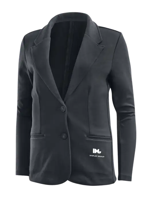 Charcoal Grey Womens Knit Blazer w/Display Group Logo