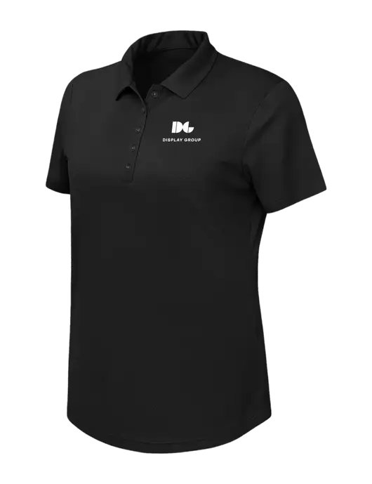 Callaway Womens Birdseye Black Polo w/Display Group Logo