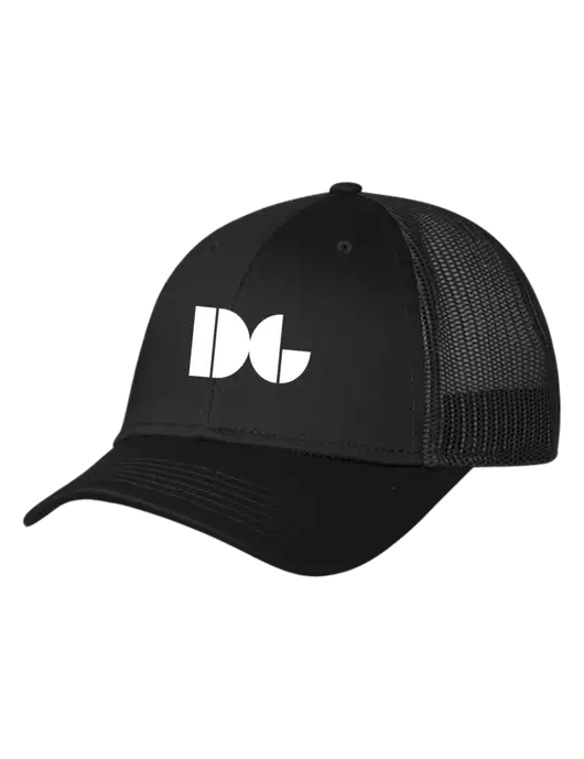 Black Mesh Trucker Cap Snap Back w/DG Logo