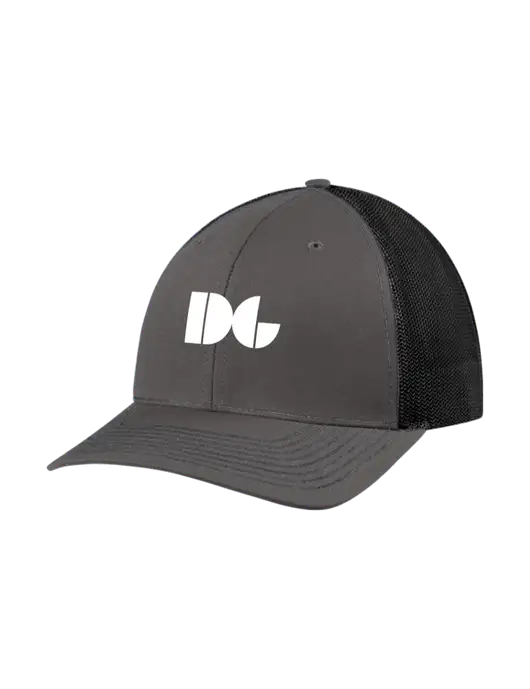 Richardson Adjustable Snapback Original 112 Trucker Cap Dark Grey w/Black Mesh w/DG Logo