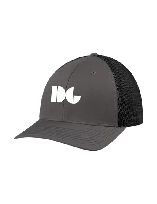 Richardson Adjustable Snapback Original 112 Trucker Cap Dark Grey w/Black Mesh w/DG Logo