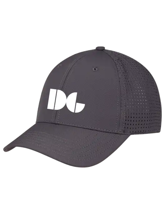 Charcoal Performance Stretchable Cap Hook & Loop w/DG Logo
