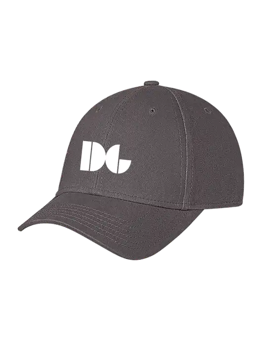 Medium Dark Grey Structured Soft Snap Closure Hook & Loop Cap w/DG Logo