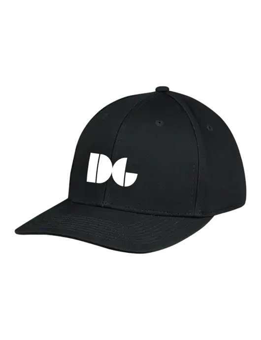 Premium Modern Structured Twill Black Snapback Cap w/DG Logo