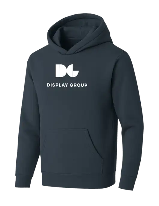 BELLA+CANVAS Dark Grey Sponge Fleece Pullover Hoodie w/Display Group Logo