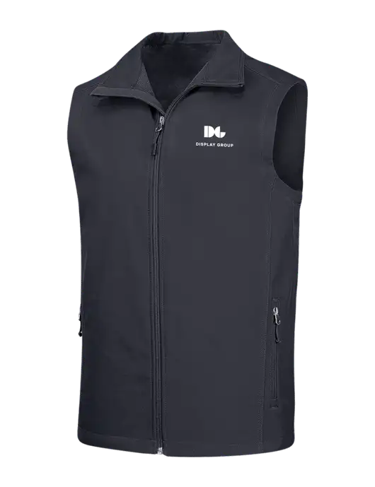 Dark Grey Core Soft Shell Vest w/Display Group Logo