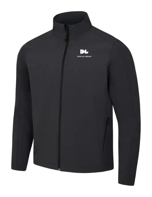 Black Charcoal Heather Core Soft Shell Jacket w/Display Group Logo