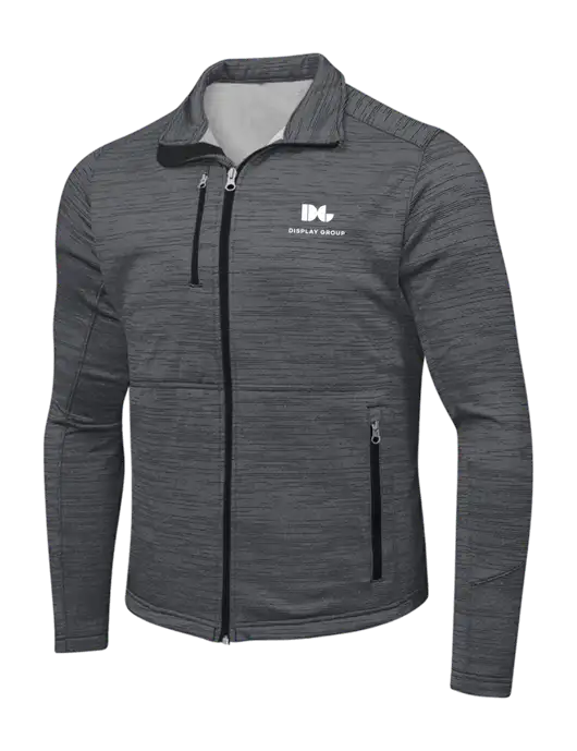 Dark Grey Digi Stripe Fleece Jacket w/Display Group Logo