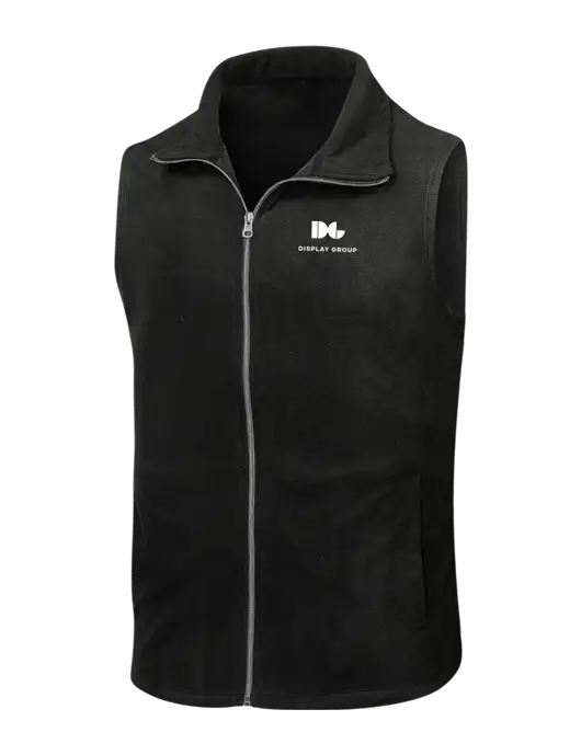 Black Microfleece Vest w/Display Group Logo