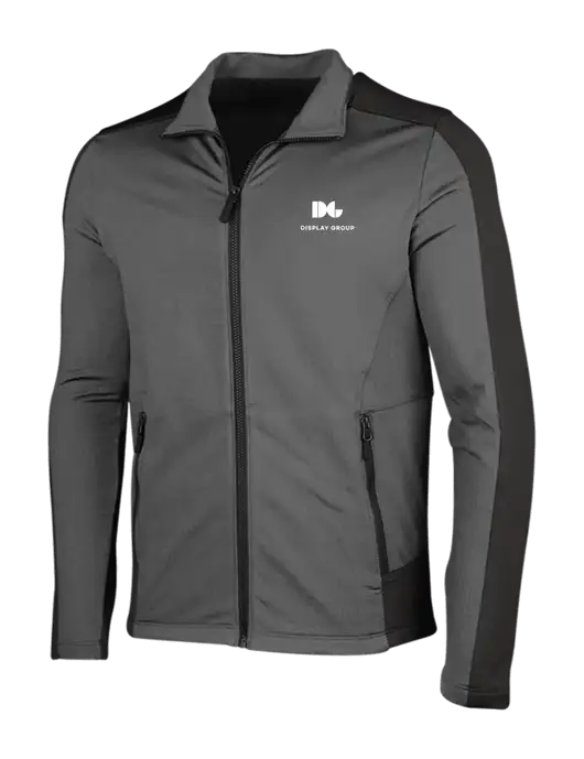 Medium Grey Heather Grid Fleece Jacket w/Display Group Logo