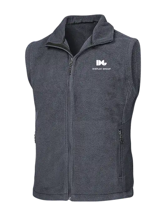 Dark Grey Fleece Vest w/Display Group Logo