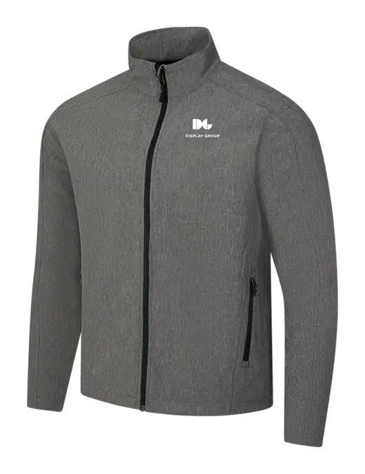 Medium Grey Heather Core Soft Shell Jacket w/Display Group Logo