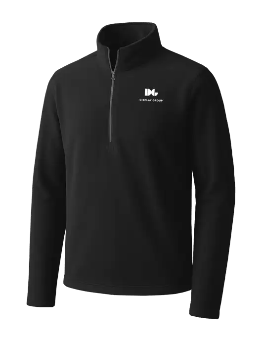 Black Microfleece 1/2 Zip Pullover w/Display Group Logo