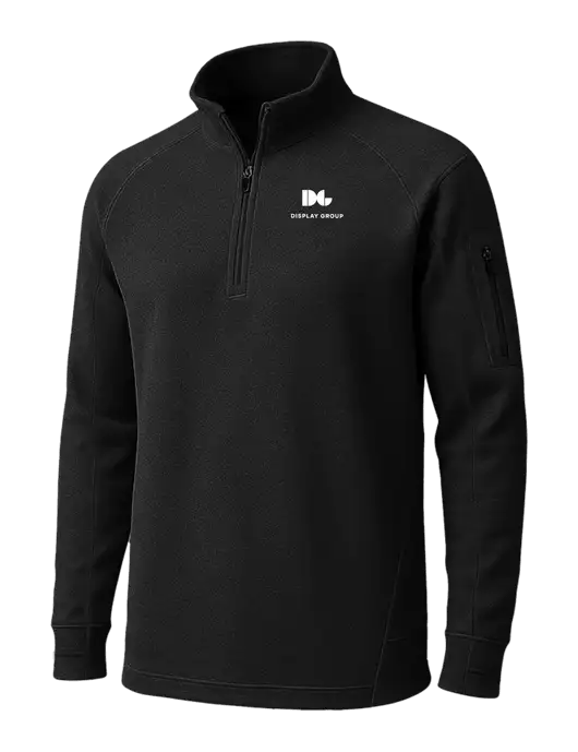 Black Tech Fleece 1/4 Zip Pullover w/Display Group Logo