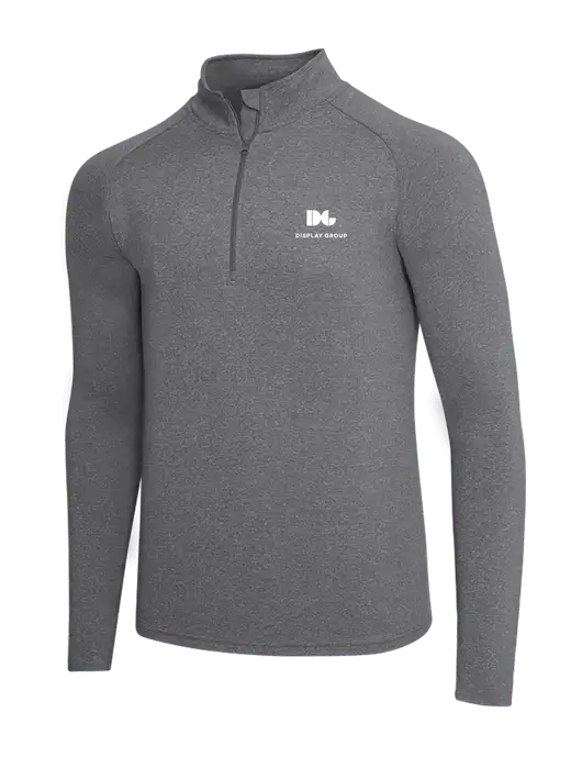 Dark Grey Heather Sport Wick Stretch 1/4 Zip Pullover w/Display Group Logo