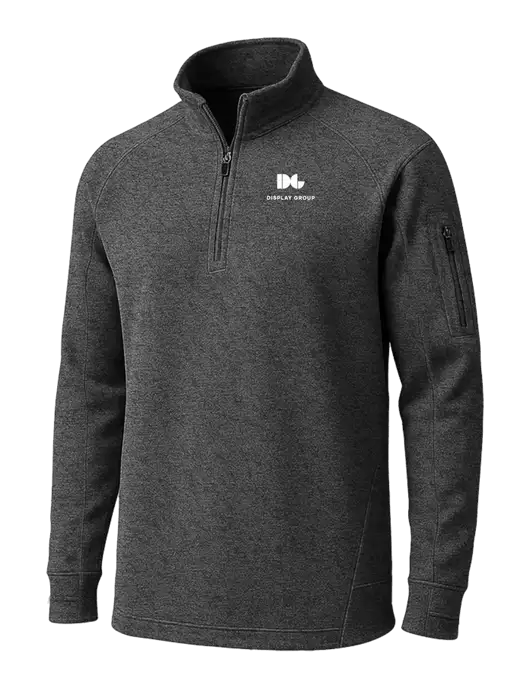 Graphite Heather Tech Fleece 1/4 Zip Pullover w/Display Group Logo