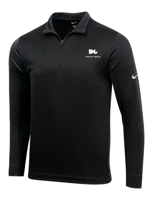 NIKE Black Dry 1/2 Zip Cover-Up w/Display Group Logo