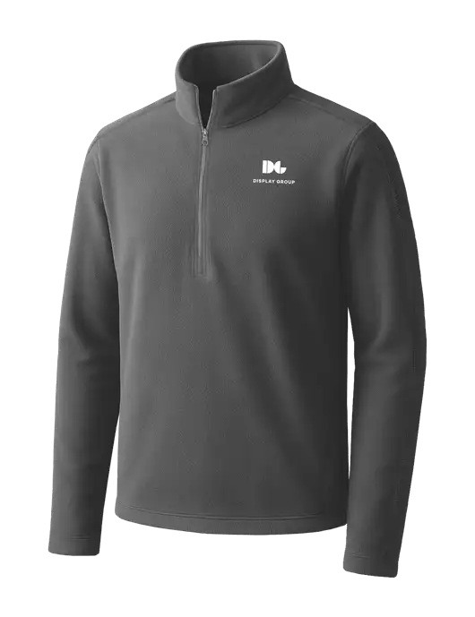 Medium Grey Microfleece 1/2 Zip Pullover w/Display Group Logo