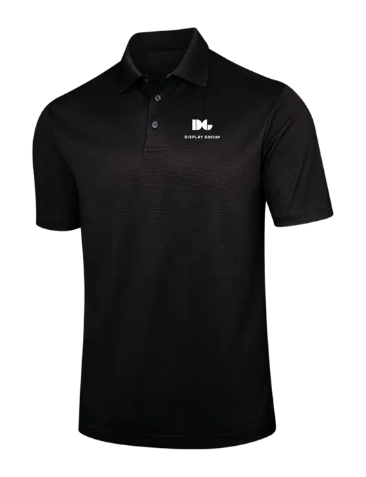 Black Performance Fine Jacquard Polo w/Display Group Logo