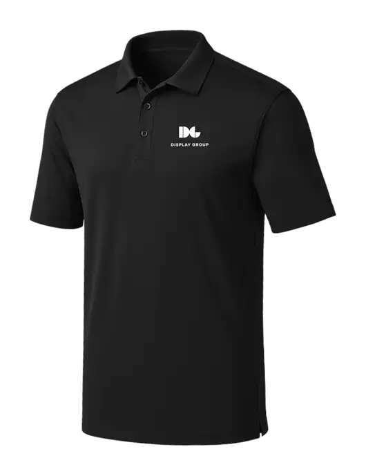 Black Silk Touch Performance Polo w/Display Group Logo