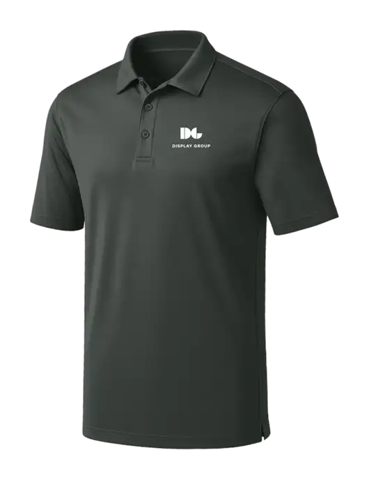Dark Grey Silk Touch Performance Polo w/Display Group Logo