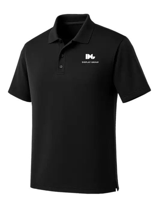 Black Dry Zone UV Micro Mesh Polo w/Display Group Logo