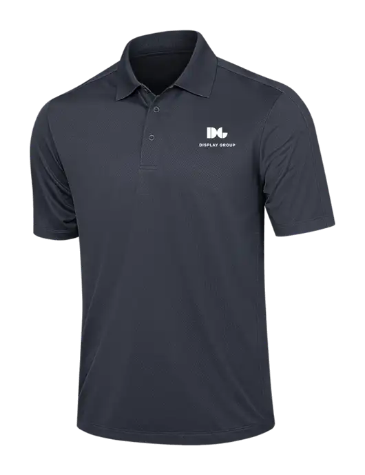 Dark Grey Diamond Textured Jacquard Polo w/Display Group Logo