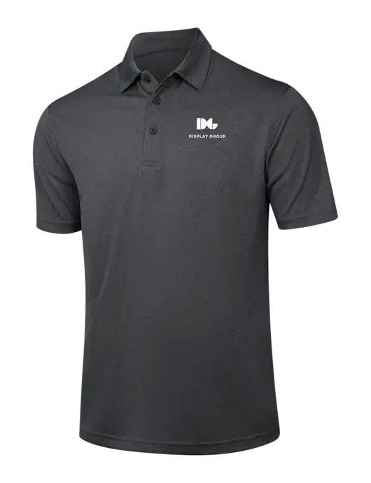 Dark Grey Heather Contender Polo w/Display Group Logo