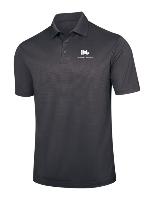 Dark Grey Performance Fine Jacquard Polo w/Display Group Logo