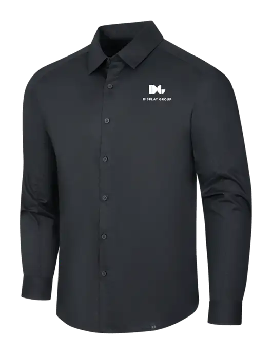 OGIO Black Commuter Woven Shirt w/Display Group Logo