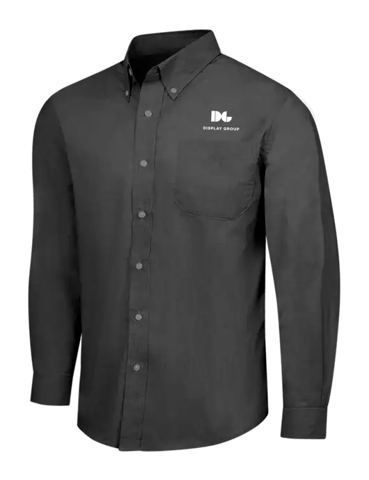 Soft Black Crosshatch Easy Care Shirt w/Display Group Logo