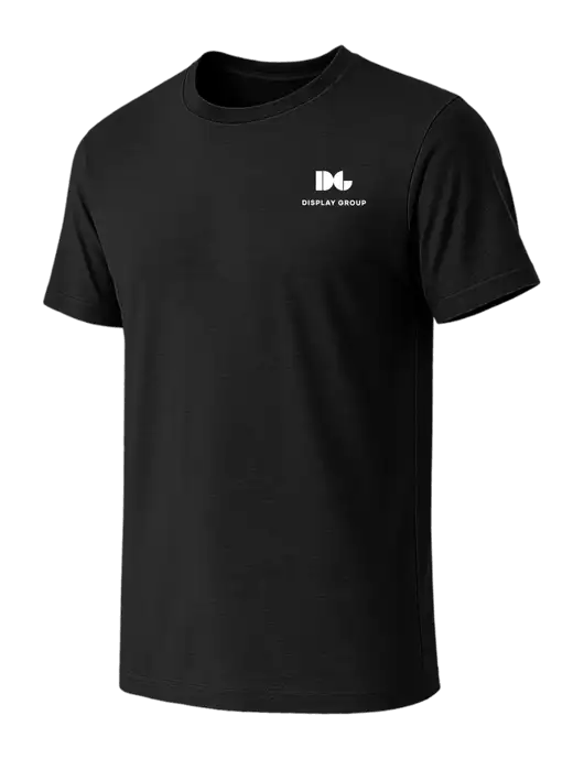BELLA+CANVAS Black CVC Short Sleeve Tee w/Display Group Logo