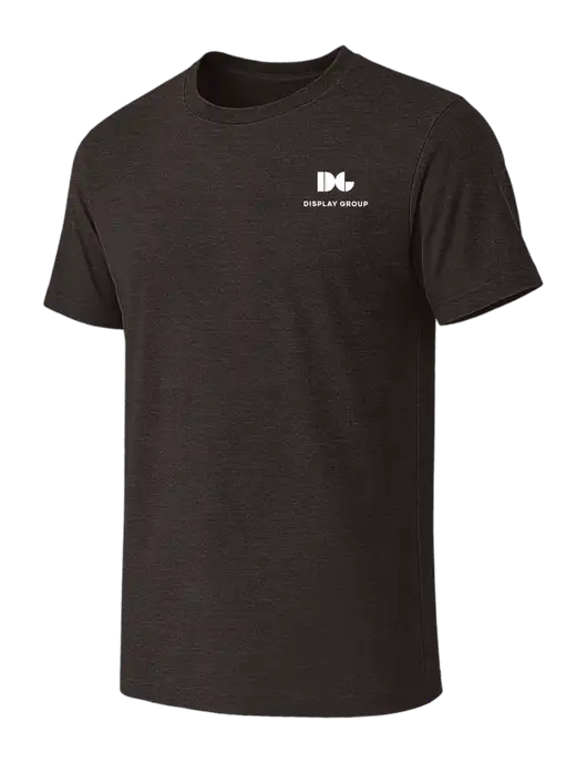BELLA+CANVAS Dark Grey Heather CVC Short Sleeve Tee w/Display Group Logo