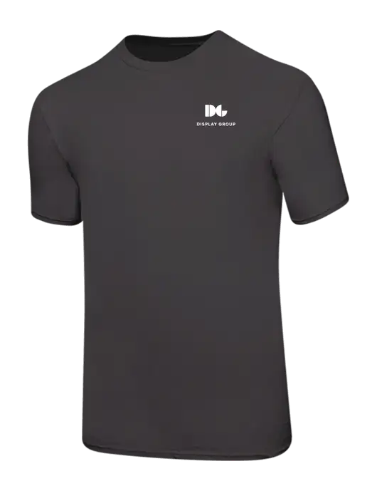 Ring Spun Charcoal 4.5 oz T-Shirt w/Display Group Logo