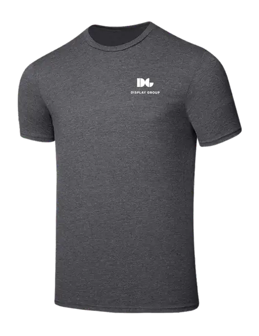 Seriously Soft Heathered Charcoal T-Shirt w/Display Group Logo