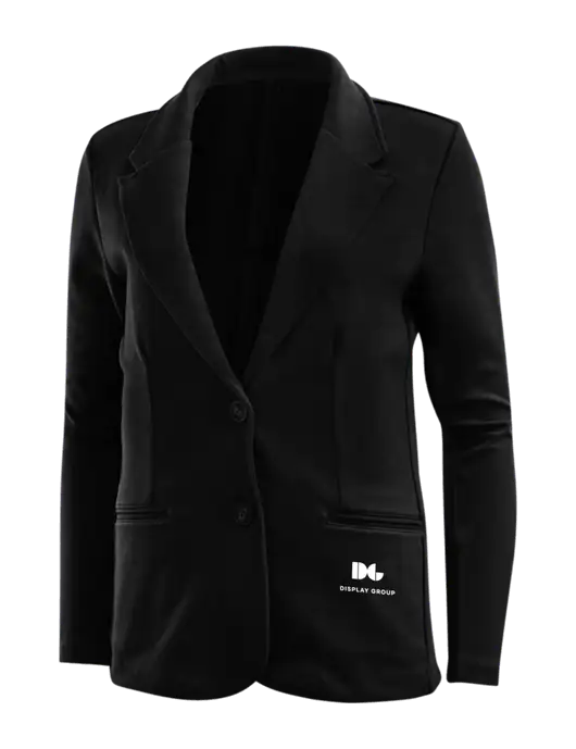 Black Womens Knit Blazer w/Display Group Logo
