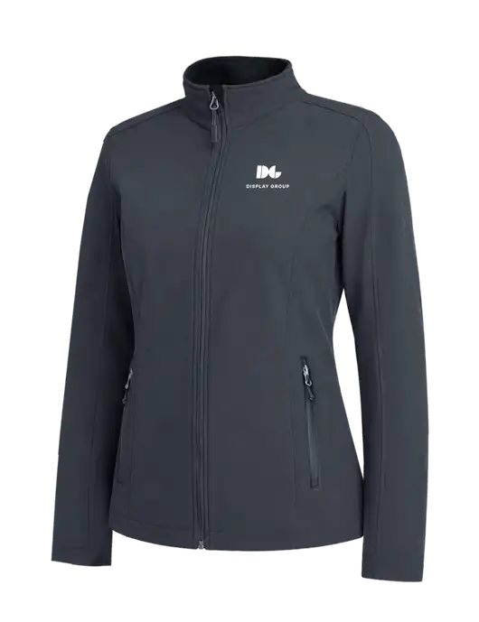 Charcoal Grey Womens Core Soft Shell Jacket w/Display Group Logo