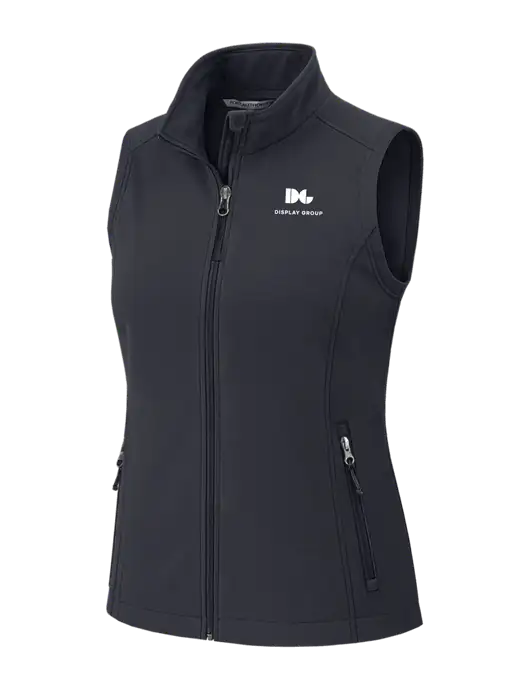 Charcoal Grey Womens Core Soft Shell Vest w/Display Group Logo