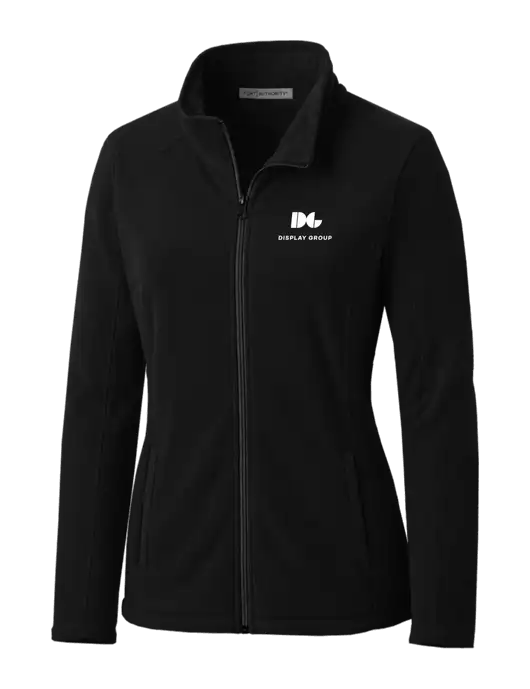 Black Womens Microfleece Jacket w/Display Group Logo