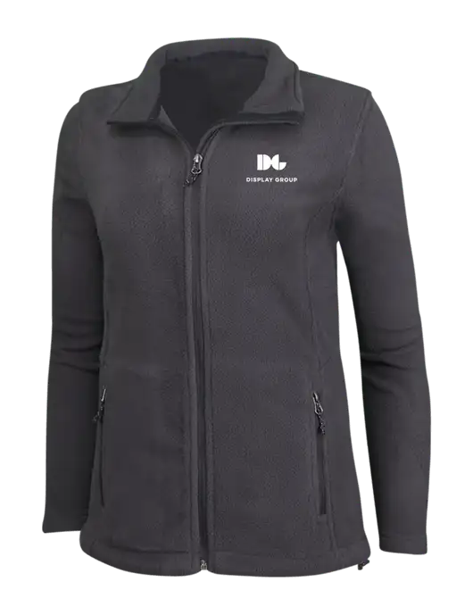 Womens Fleece Dark Grey Jacket w/Display Group Logo