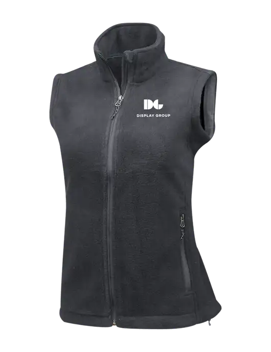 Medium Grey Womens Fleece Vest w/Display Group Logo