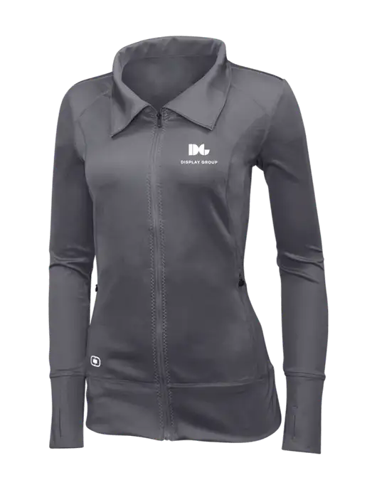 OGIO Dark Grey Womens Endurance Fulcrum Full-Zip w/Display Group Logo