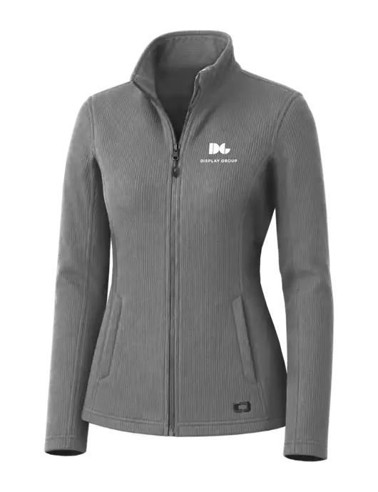 OGIO Medium Grey Womens Grit Fleece Jacket w/Display Group Logo
