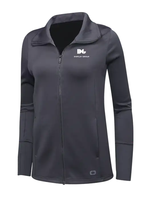 OGIO Dark Grey Womens Endurance Modern Performance Full-Zip w/Display Group Logo